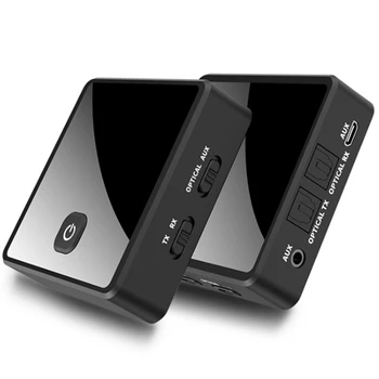 2 в 1 Bluetooth 5.0 предавател приемник безжичен адаптер ниска забавяне 3.5 мм AUX аудио адаптер за PC TV авто високоговорител