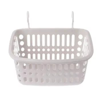1бр пластмасов подвесная душ кошница с кука за баня, спални кухня титуляр за съхранение на отпадъци спестяване на пространство за съхранение