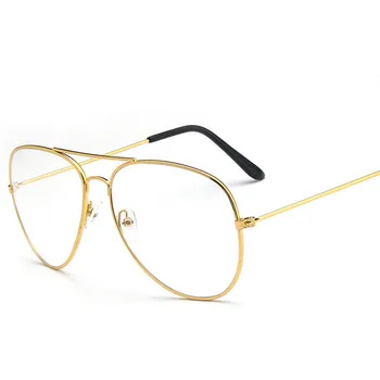 Прозрачни Очила Ретро Очила Метал Злато Късогледство Очила На Жените И Мъжете Рамки За Очила, Оптични Очила Рамка