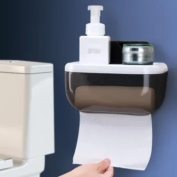 Битови Притежателите на тоалетна хартия, рафтове за съхранение на водоустойчив стенен баня и тоалетна хартия кутии e валяк хартия туба полк