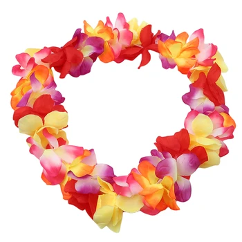 1бр 114 см, дължина изкуствена венец тропически мъниста Хавайски цвете лей спомени от партията на декорация на коледна украса на коледната елха