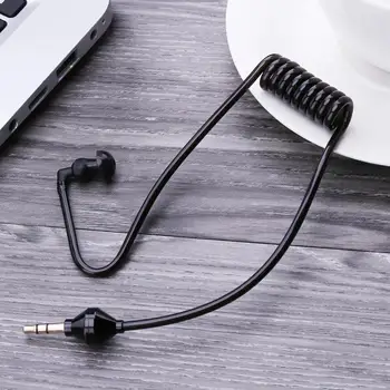 Монофонични слушалки въздушна тръба анти-радиация слушалки стерео слушалки черен за клипове MP3 телефон с bluetooth приемник