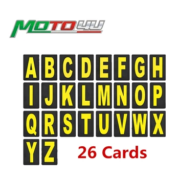 Нова ABS мотор Letter Set For Pit Board Мъкна Board Info Board Small Size Race Complete Set 26 карти 